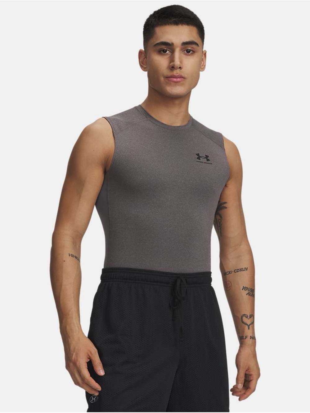 Under Armour Men’s Gray Sleeveless Compression Athletic Tank